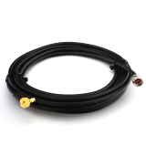 SMA Male Right Angle / N Male Hex 1м IP67 коаксиальный кабель — эластичный HF-400-UF (эквивалент LMR400 UF UltraFlex)